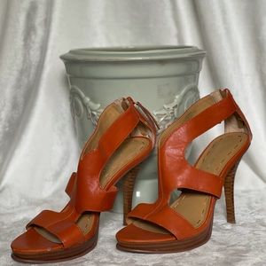 Orange Nine West heels